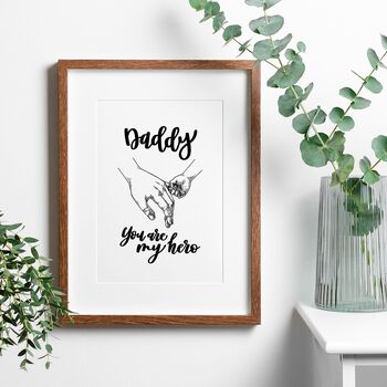 Daddy, You Are My Hero Print Father's Day, 3 of 4