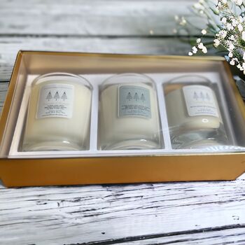 Xmas Candle Gift Set X3 Aromatherapy Blends Home Fragrance Gift Box, 7 of 10