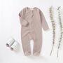 Tiny Alpaca Organic Cotton Baby Sleepsuit, thumbnail 4 of 9