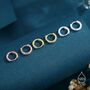 Sterling Silver Foil Textured Hoop Earrings, thumbnail 3 of 10