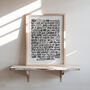Can't Help Falling In Love Elvis, Song Lyrics Wall Art, thumbnail 4 of 10