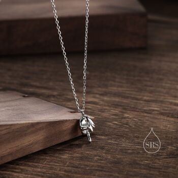 Middle Finger Pendant Necklace In Sterling Silver, 2 of 11