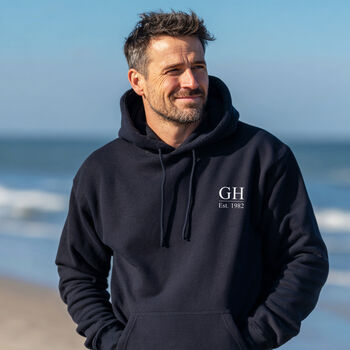 Personalised Initials And Est. Year Hoodie – Custom Gift, 2 of 11