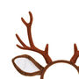 Festive Brown Reindeer Headband For Christmas Fun Child Adult, thumbnail 2 of 4