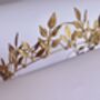 The Margot Crown Leaf Vine Mother Of Pearl Carved Shell Art Nouveau Headpiece, thumbnail 4 of 12