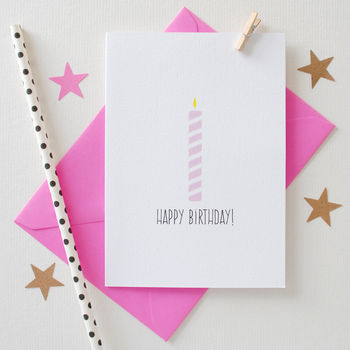 'Happy Birthday!' Candle Card By The Two Wagtails