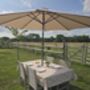 Blushed Vine Floral Outdoor And Indoor Tablecloth With Parasol Hole, thumbnail 5 of 5