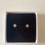 Sterling Silver Snowflake Stud Earrings, thumbnail 2 of 7