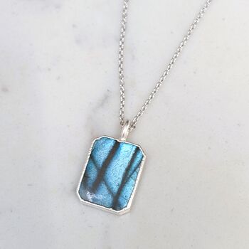 'The Rectangle' Labradorite Sterling Silver Necklace, 4 of 9