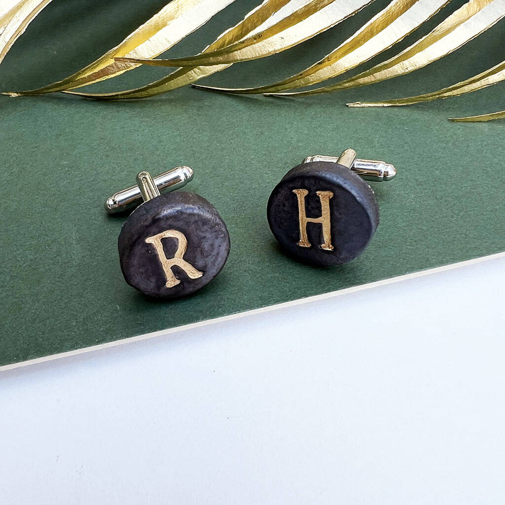 Father's Day Initial Cufflinks, 1 of 6