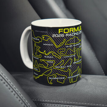 Formula 2026 Racing Circuits Mug Neon Green Edition, 3 of 6