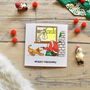 Santa And Dog Chimney Christmas Card, thumbnail 1 of 3