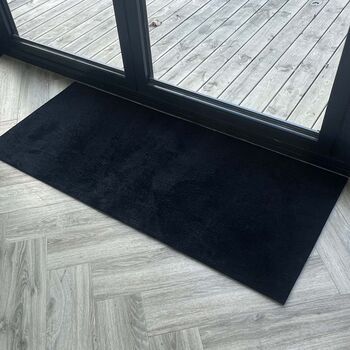 Washable Runner Doormat In Black, 2 of 4