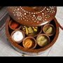 Wooden Handcrafted Round Spice Box With Spoon, thumbnail 4 of 7