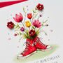 Handmade Trainers/High Tops Birthday Card: Modern Design For Daughter, Granddaughter Niece, thumbnail 6 of 7