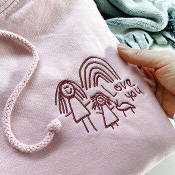 Personalised Embroidered Kids Drawing Hoodie, 6 of 12