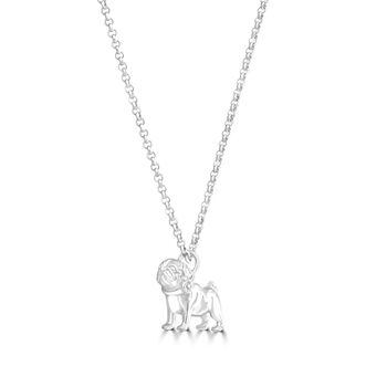 Personalised Pug Sterling Silver Necklace, 4 of 10