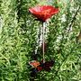 Red Poppy And Orange Butterfly Art042, thumbnail 2 of 5