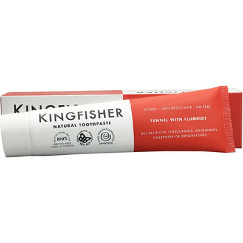 Kingfisher Fennel Toothpaste With Fluoride 100ml Pack Of Four, 2 of 3
