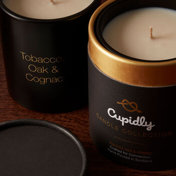 Personalised Scented Candle For Him | Custom Message Candle | Soy Wax | By Cupidly | Smells Manly | Add Your Text, 3 of 6