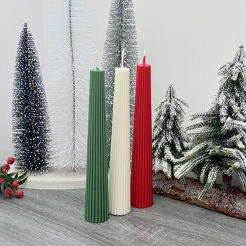 Freestanding Christmas Taper Candle Christmas Decor, 2 of 10