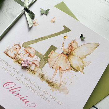 Handmade Fairy Birthday Card With Any Age, 2 of 6