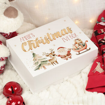 Personalised Santa And Reindeer 3D Magnetic Christmas Eve Box, 3 of 4