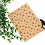 Kraft Wrapping Paper With Bee Design, thumbnail 3 of 4