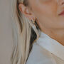 Gold Pearl Drop Earrings, thumbnail 2 of 7