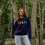 Multi Neon Trees Christmas Jumper Sweatshirt, thumbnail 2 of 11