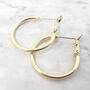 Stylish 25mm Round Gold Plated Hoop Earrings, thumbnail 1 of 4