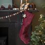 Red Velvet Christmas Stocking, thumbnail 1 of 2