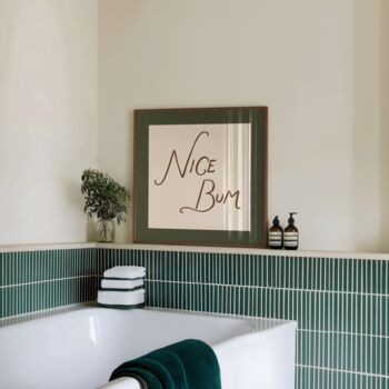 Nice Bum Funny Bathroom Print, 6 of 6