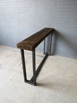 Industrial Reclaimed Custom Hall Console Side Table 393, 3 of 5