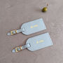Something Blue Wedding Leather Luggage Tag, thumbnail 5 of 7