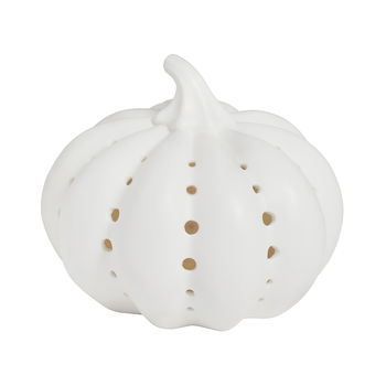 White Ceramic Pumpkin Light, 8 of 8