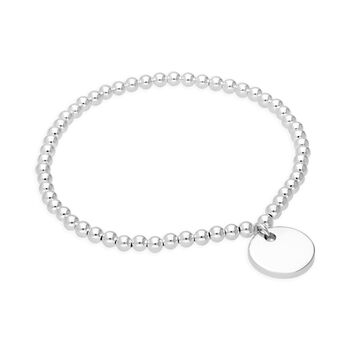 Personalised Sterling Silver Stretchy Bead Bracelet, 5 of 5