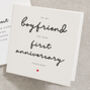 Boyfriend First Anniversary Card, thumbnail 1 of 2