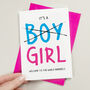 It's A Boy Or Girl Personalised New Baby Card, thumbnail 1 of 3