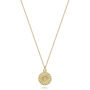 Spinning Wheel Medallion Necklace Gold Vermeil, thumbnail 3 of 7