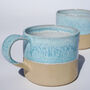 Handmade Large Ceramic Oasis Double Glazed Blue Mug, thumbnail 2 of 10
