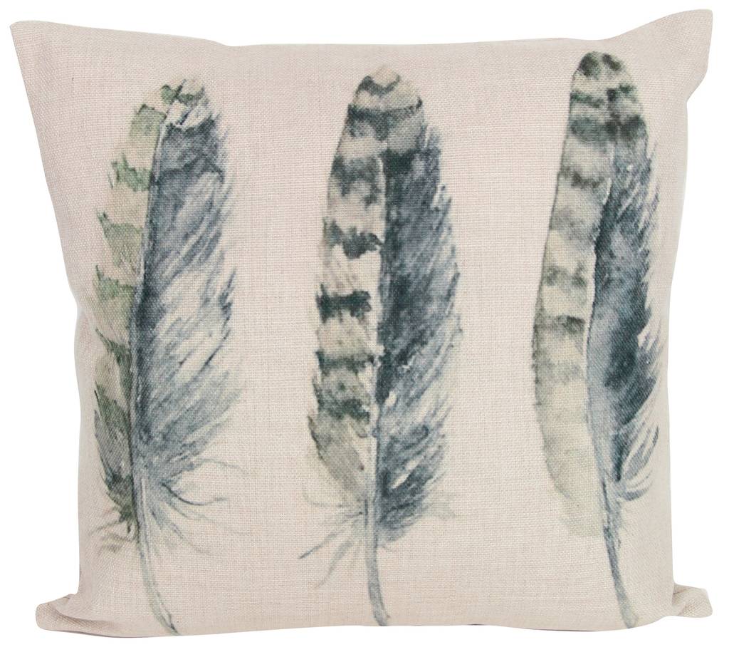 Feather Design Fabric Cushion By The Contemporary Home