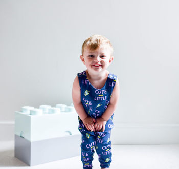 'Cute And Little' Print Baby And Child Dungarees, 4 of 8