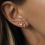 Etta Pearl Gold Stud Earrings, thumbnail 5 of 6