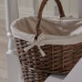 Wicker Stair Basket With Cotton Lining, thumbnail 2 of 3