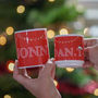 Personalised 'Name In Christmas Lights' Mug, thumbnail 2 of 5