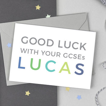 Personalised Good Luck Gcses Card, 2 of 3