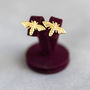 Gold Plated Honey Bee Earrings, thumbnail 4 of 7