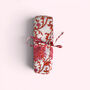 Cotton Jewellery Roll | Coral Pink And White Floral, thumbnail 1 of 6