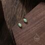 Sterling Silver Aqua Green Opal Marquise Stud Earrings, thumbnail 4 of 7